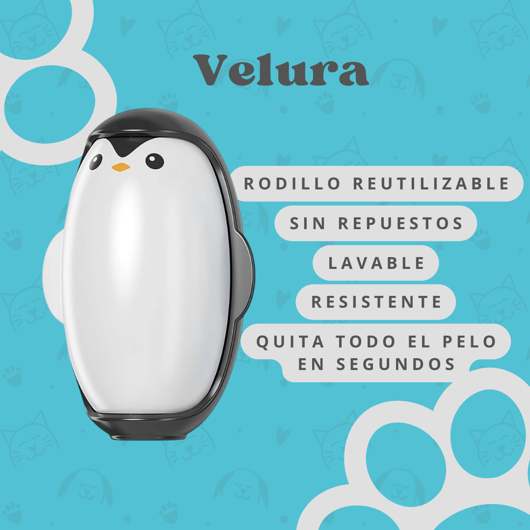 Rodillo quita pelo pingüino